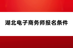 湖北电子商务师报名条件