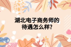 湖北电子商务师的待遇怎么样?
