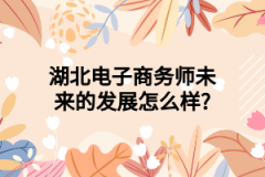 湖北电子商务师未来的发展怎么样?